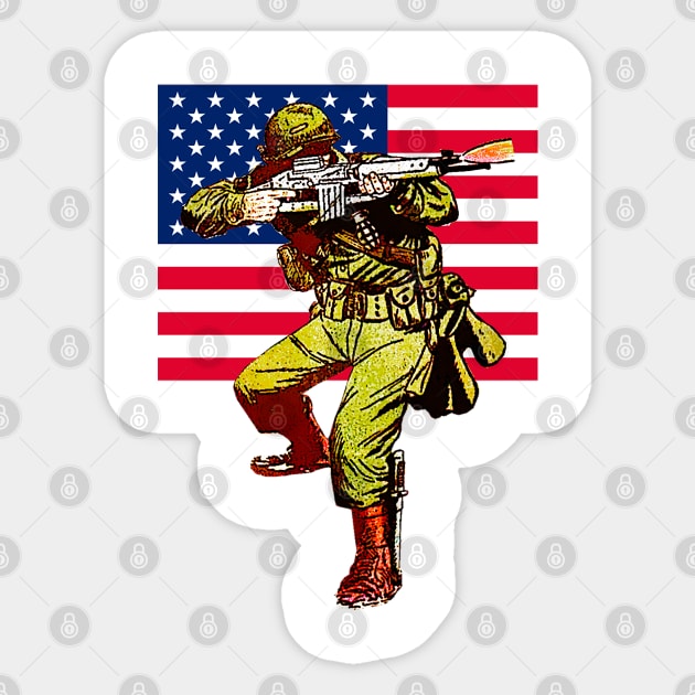 patriot warrior in action Sticker by Marccelus